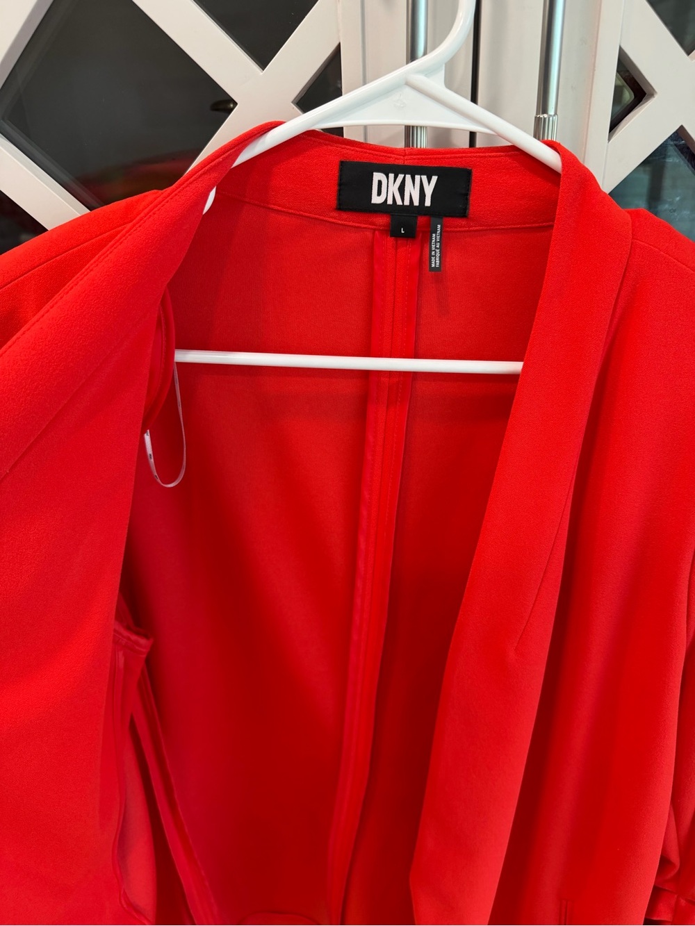 DKNY Bright Red Open-Front Blazer - Picture 2 of 4